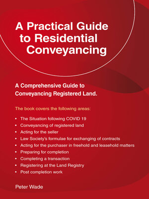 cover image of A Practical Guide to Residential Conveyancing
